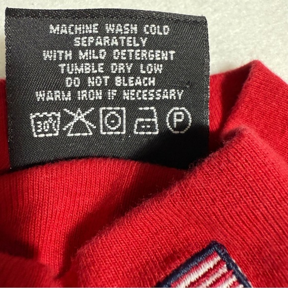 Polo Jeans Co. Ralph Lauren Red Mock Neck Long Sleeve Top | Size L | 100% Cotton - Picture 3 of 11